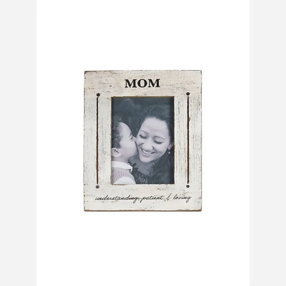 Mom Photo Frame – Rustic Whitewashed Wood - Picture 3 of 8